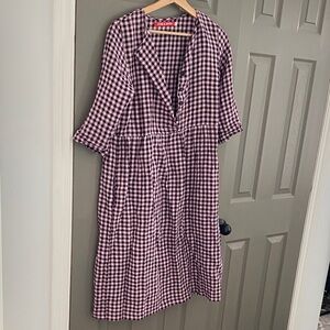 Purple Gingham Pyne & Smith Dress Small with Pockets